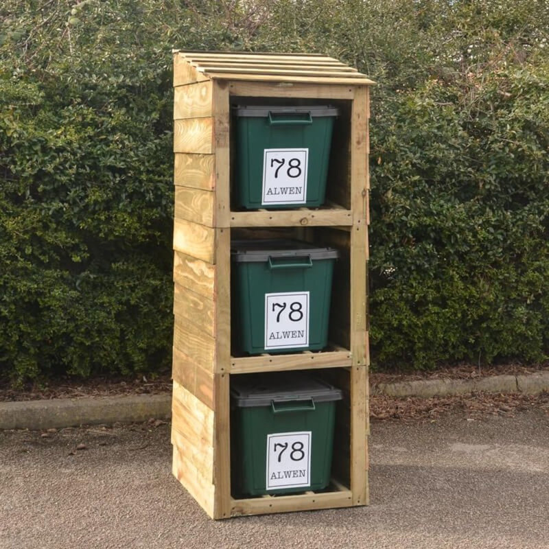 Sol 72 Outdoor Getir Wooden Triple Bin Store & Reviews Wayfair.co.uk